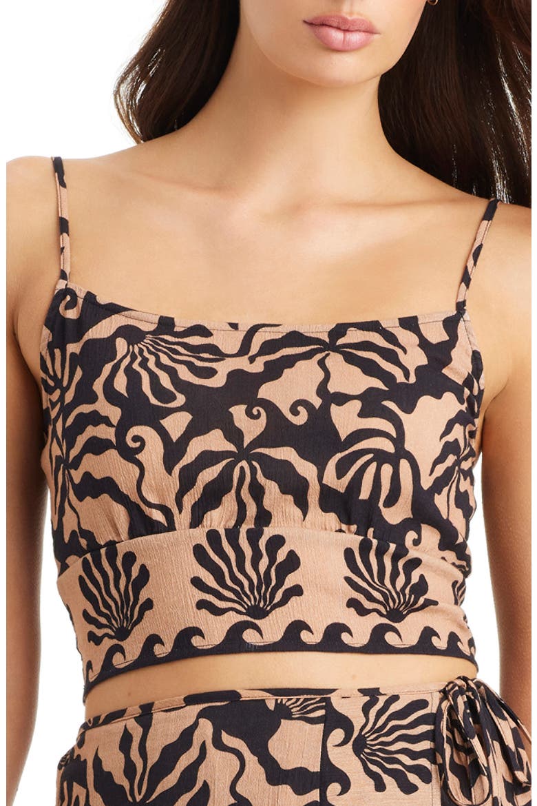 Flyaway Tie Back Crop Cover-Up Top, Alternate, color, BLACK