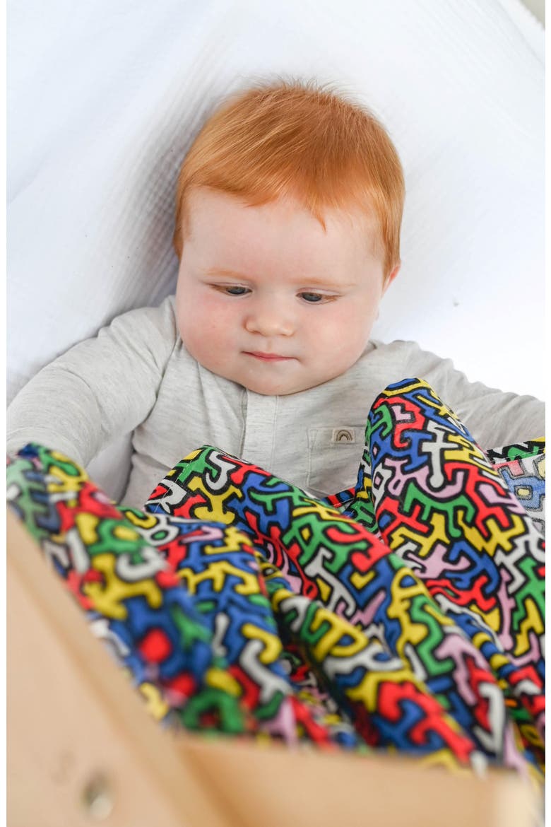 Kids' Keith Haring XL Muslin Blanket, Alternate, color, KH PRINT BRAZIL