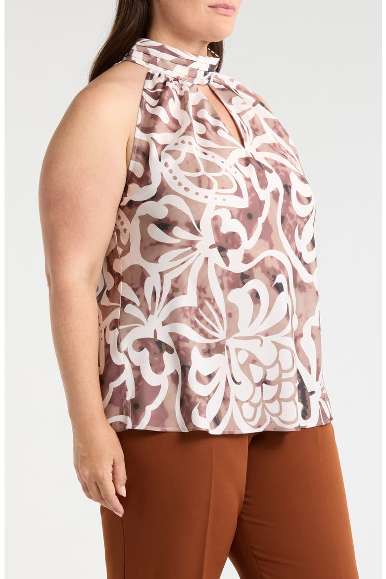 Mock Neck Sleeveless Top, Alternate, color, ESPRESSO CREAM
