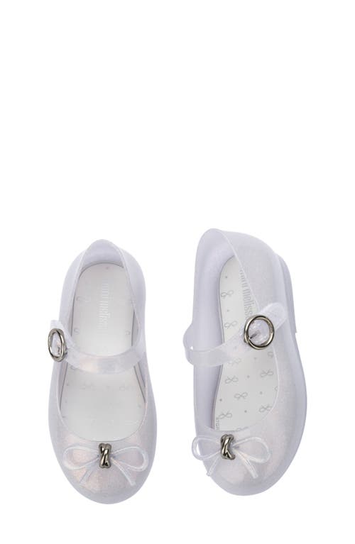 Mini Melissa Sweet Mary Jane Flat In Holographic Glass