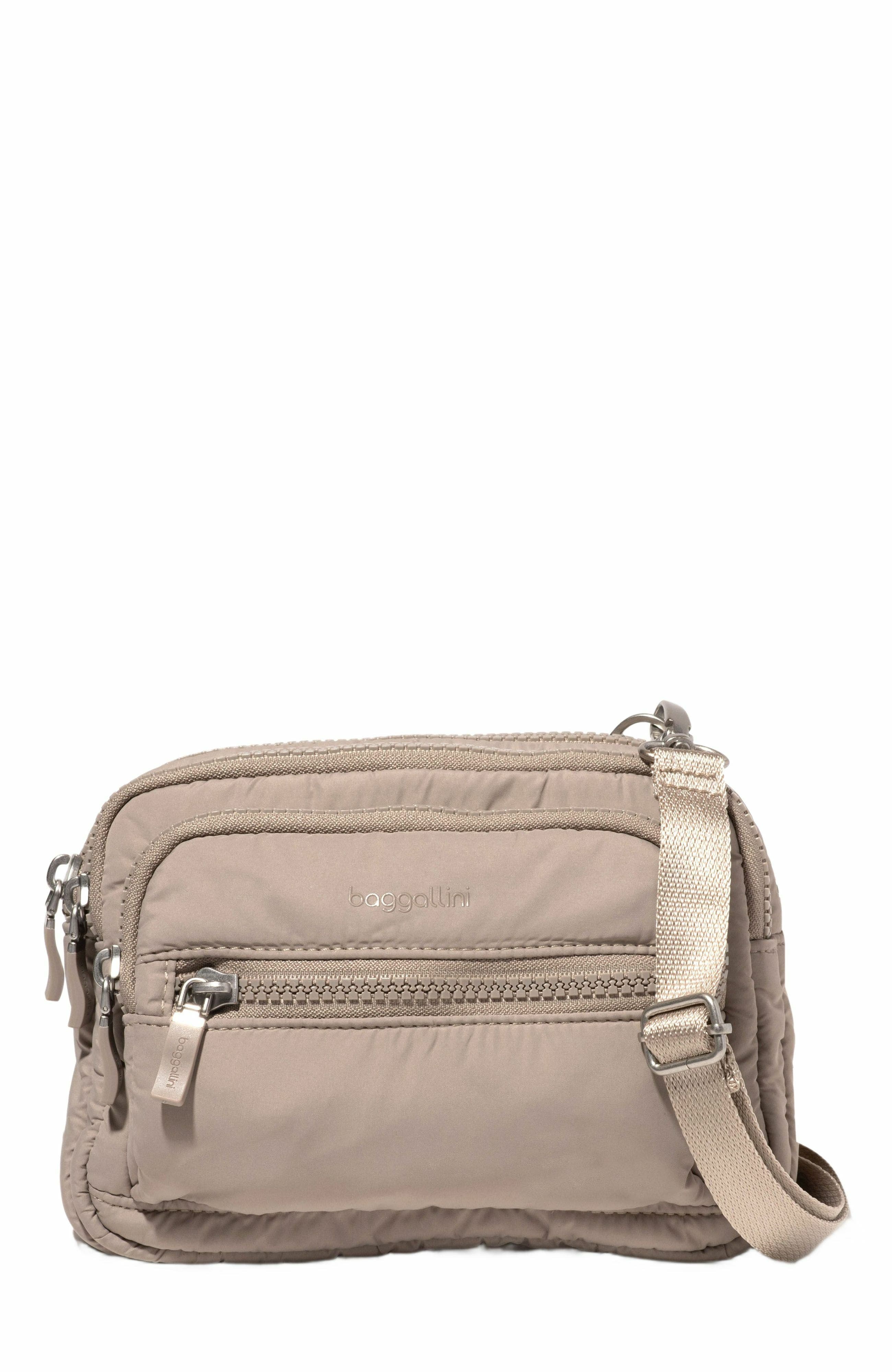 BAGGALLINI Triple Zip Bagg Small Crossbody Bag, Main, color, Moonrock Puff