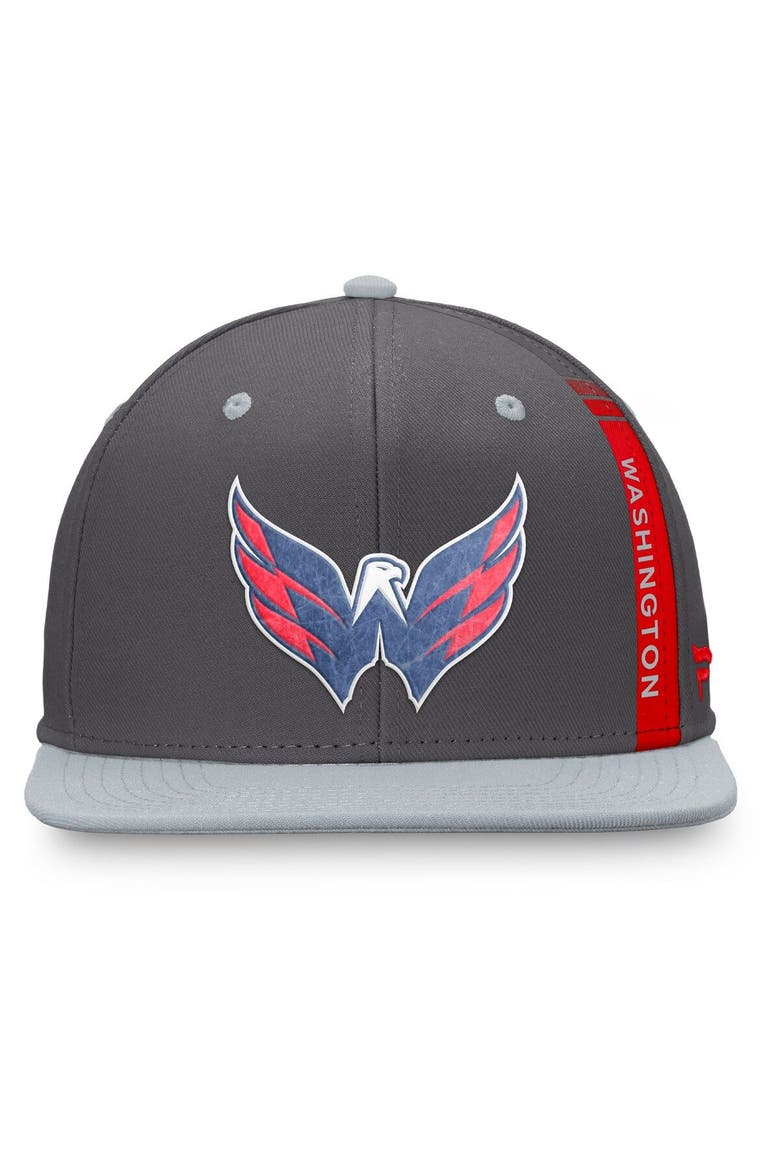 Men's Fanatics Branded Charcoal Washington Capitals Authentic Pro Home Ice Snapback Hat, Alternate, color, Charcoal