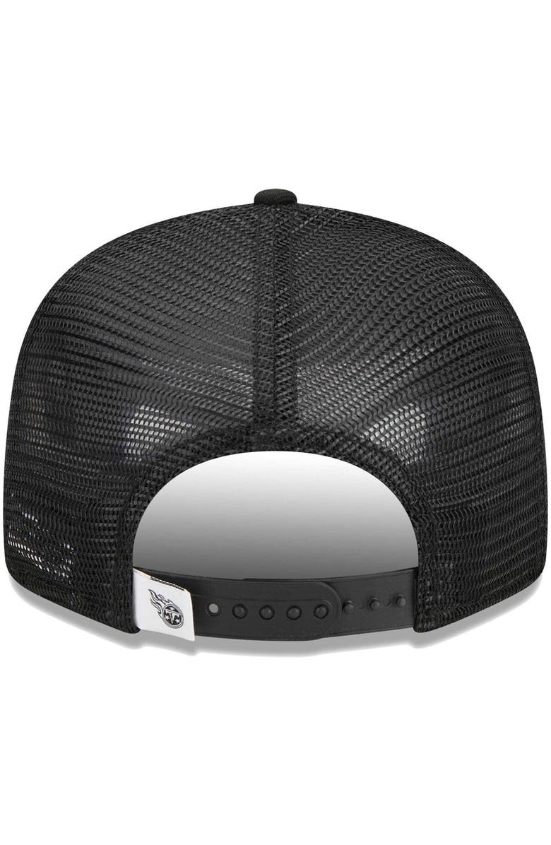 New Era Men's New Era Black Tennessee Titans  Main Trucker 9FIFTY Snapback Hat, Alternate, color, Black