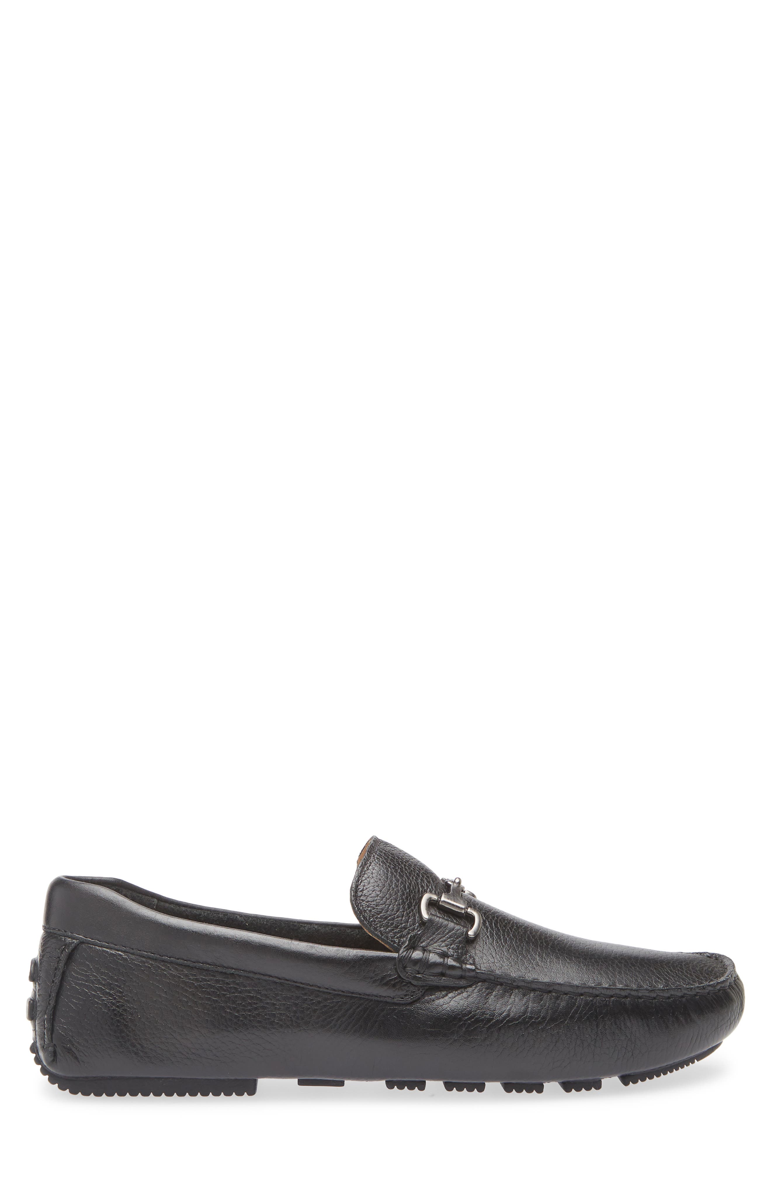 Nordstrom Camden Bit Driving Loafer, Alternate, color, Black Leather