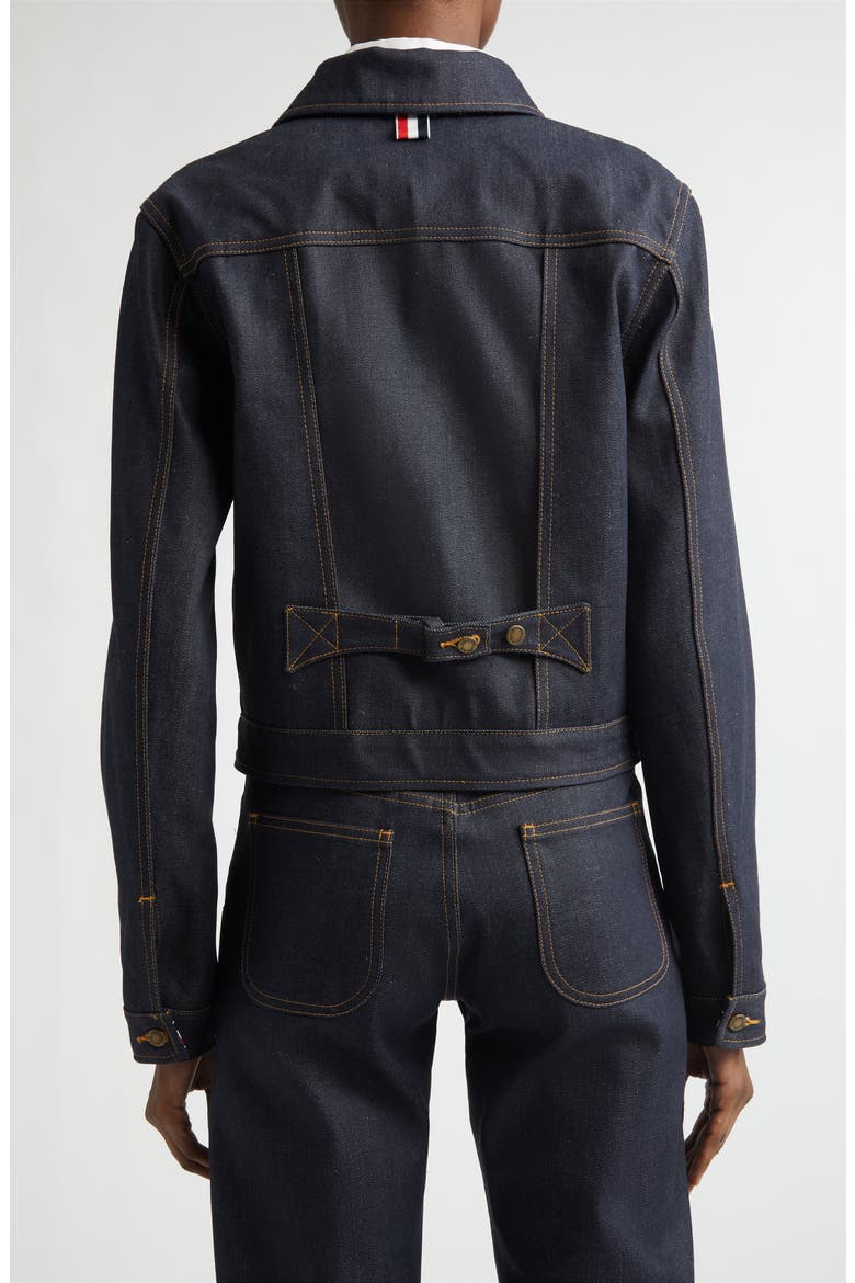 Shrunken Denim Jacket, Alternate, color, NAVY