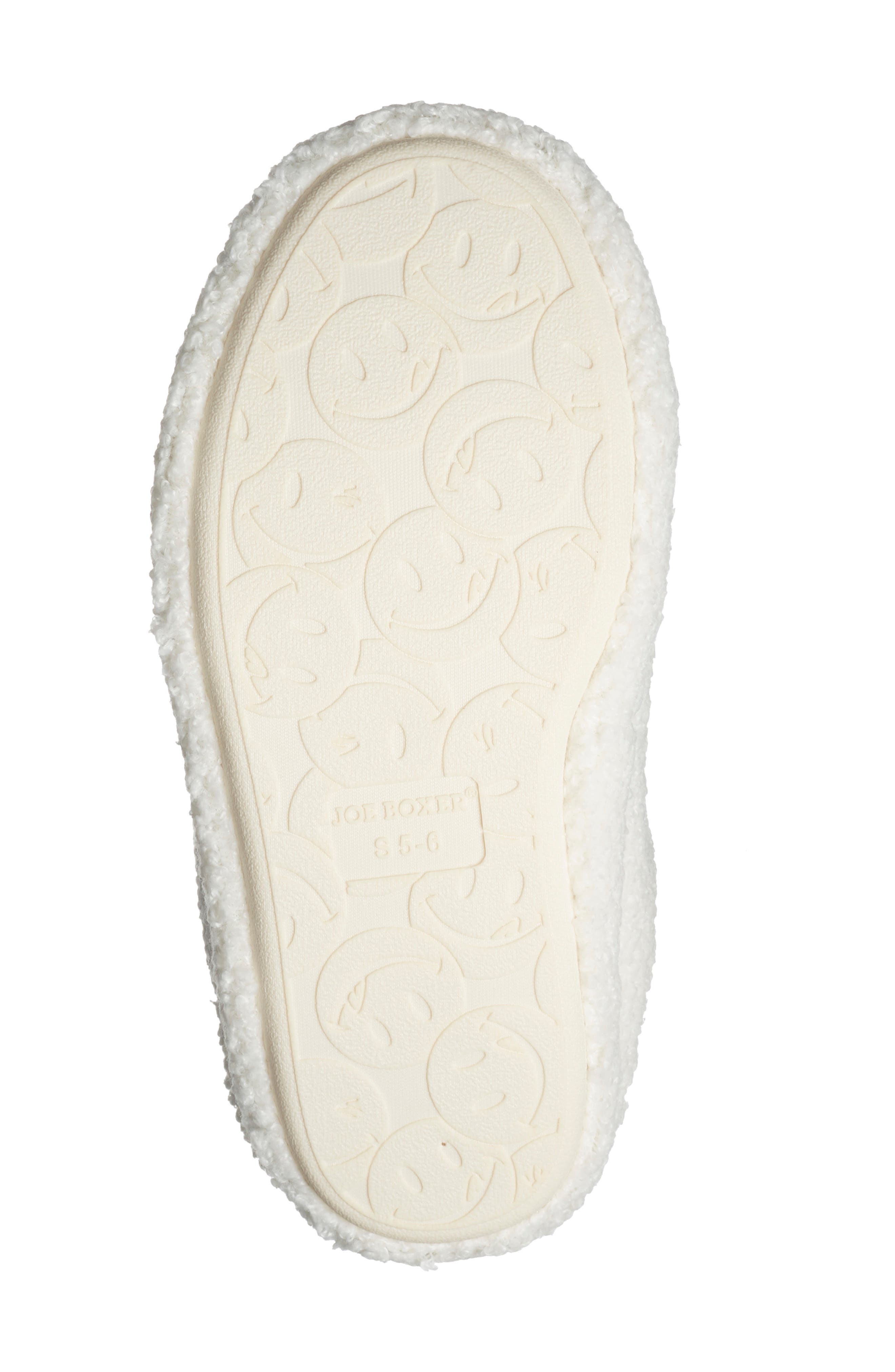 JOE BOXER Heart Faux Shearling Slipper, Alternate, color, Ivory