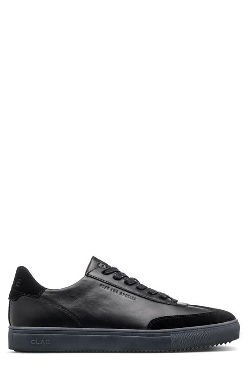 Clae Deane Low Top Leather Sneaker In Black