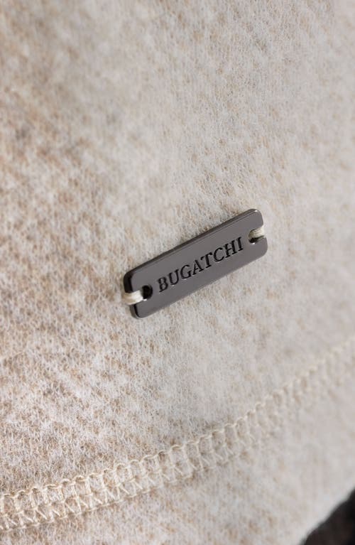 Bugatchi Brushed Cotton Blend Quarter Zip Pullover In Neutral