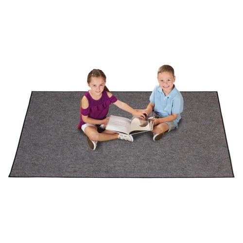 Kaplan Early Learning Company Peak Outdoor/indoor Carpet In Gray