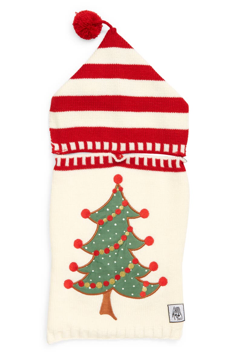 C for Christmas Dog Sweater & Beanie Set, Alternate, color, WHITE