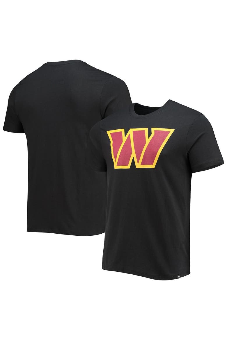 Men's '47 Black Washington Commanders Imprint Super Rival T-Shirt, Main, color, Black