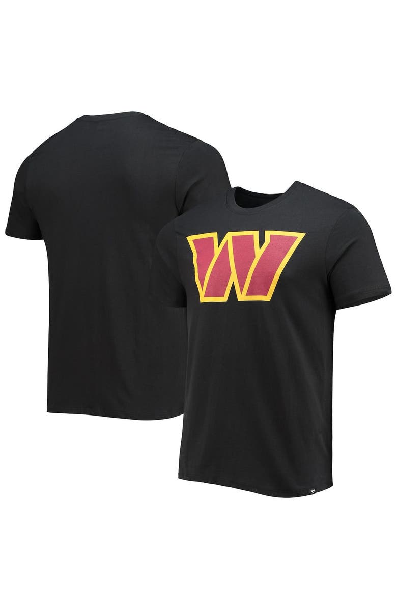 '47 Men's '47 Black Washington Commanders Imprint Super Rival T-Shirt, Main, color, Black