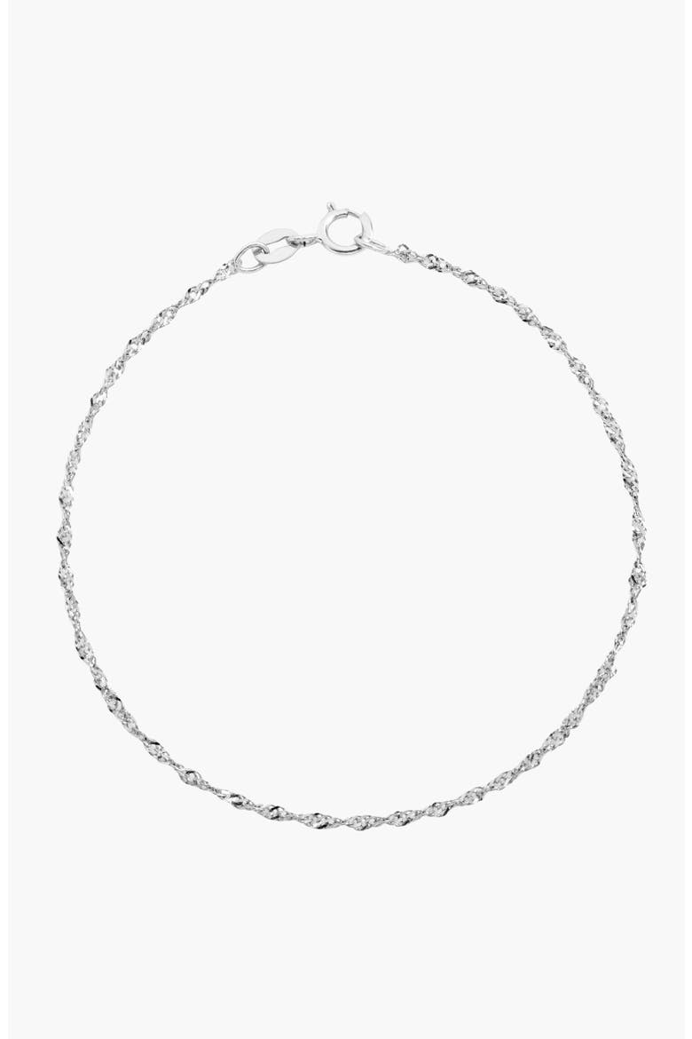 Barely There Chain Bracelet, Main, color, White Gold Vermeil