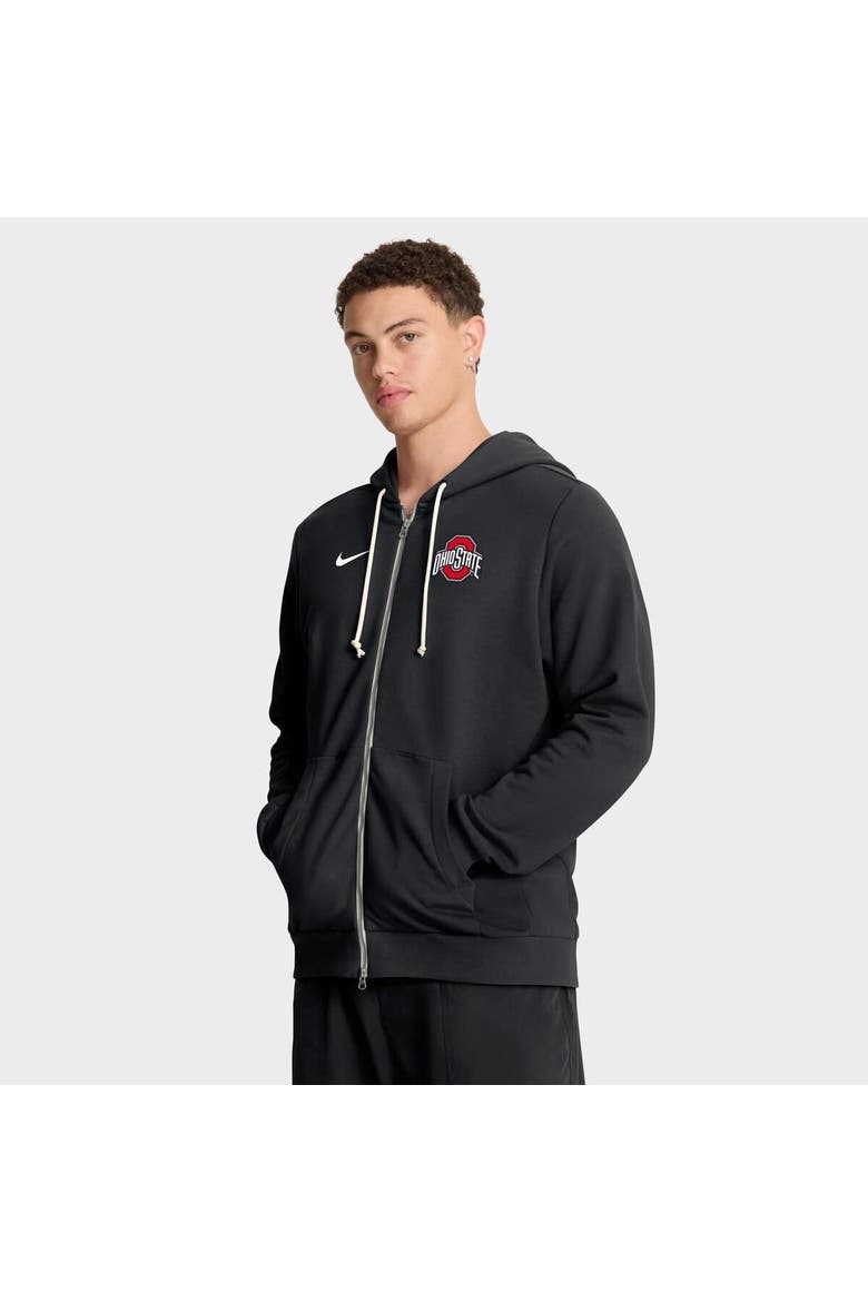 Men's Nike Black Ohio State Buckeyes 2025 Sideline Standard Issue Dri-FIT Full-Zip Hoodie, Main, color, Black
