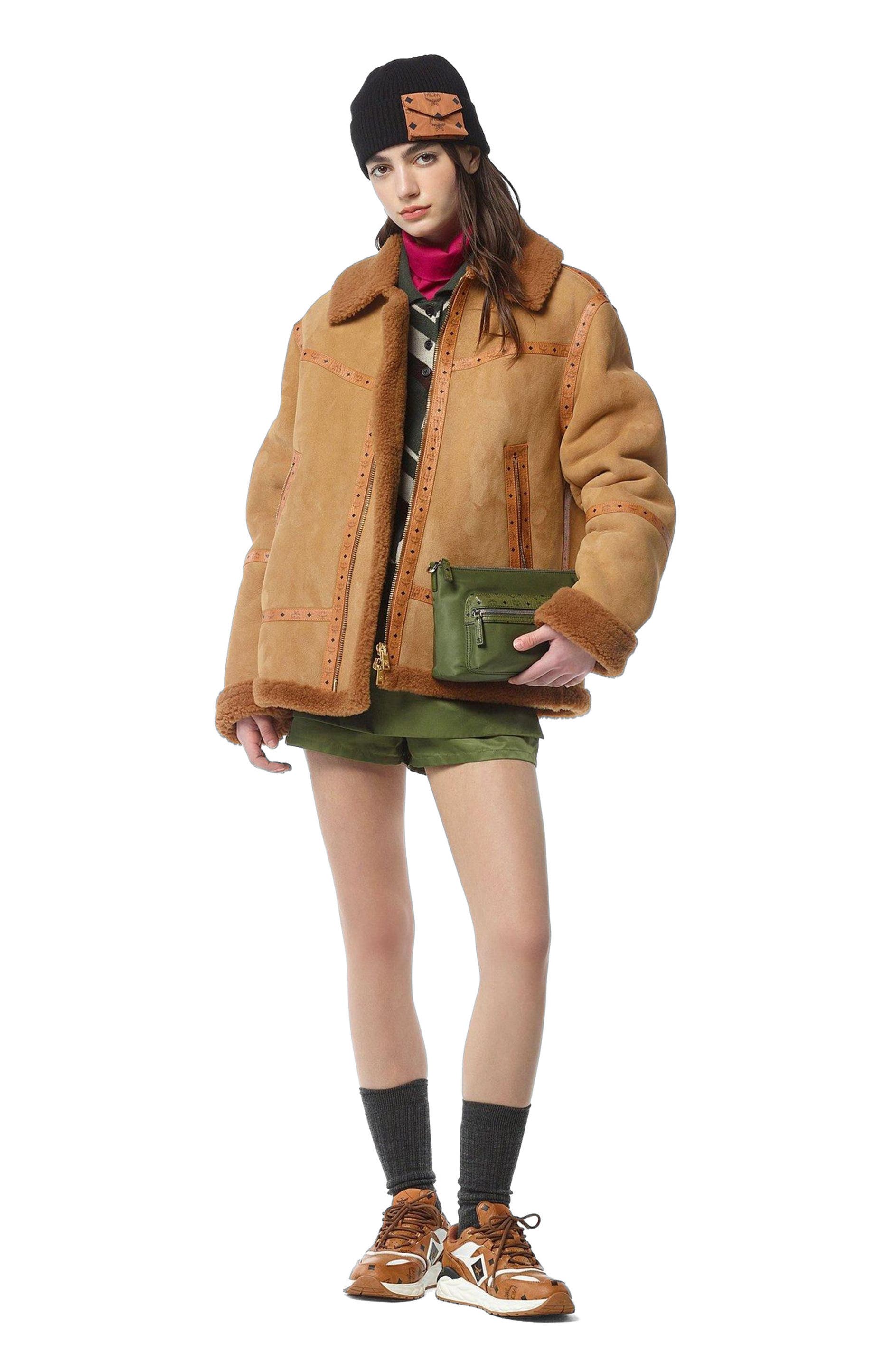 MCM Aren Crossbody in Nylon and Leather, Alternate, color, 