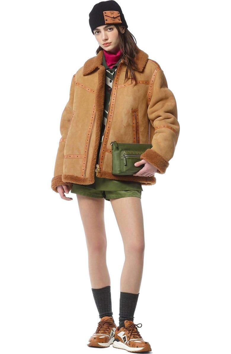 MCM Aren Crossbody in Nylon and Leather, Alternate, color,