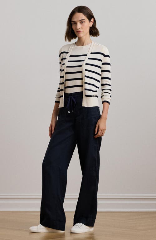 RALPH LAUREN LAUREN RALPH LAUREN WIDE LEG LINEN PANTS