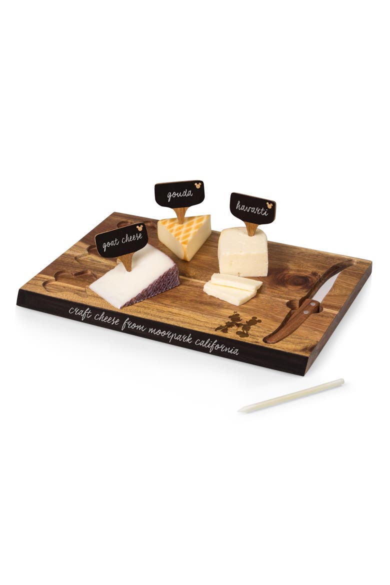 TOSCANA Disney 6-Piece Cheese Board Set, Alternate, color, BROWN