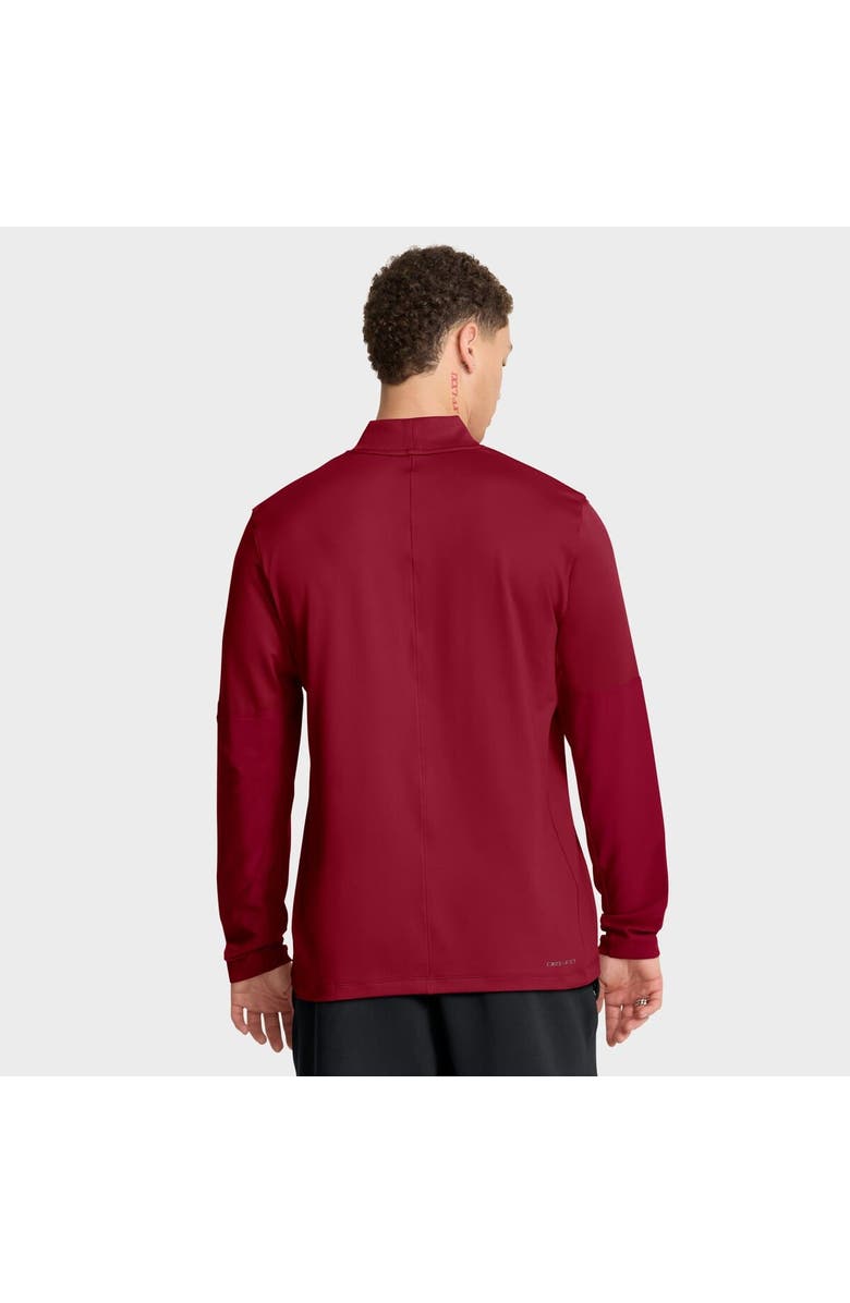 Jordan Brand Men's Jordan Brand Crimson Oklahoma Sooners Sideline Dri-FIT Half-Zip Pullover, Alternate, color, Crimson