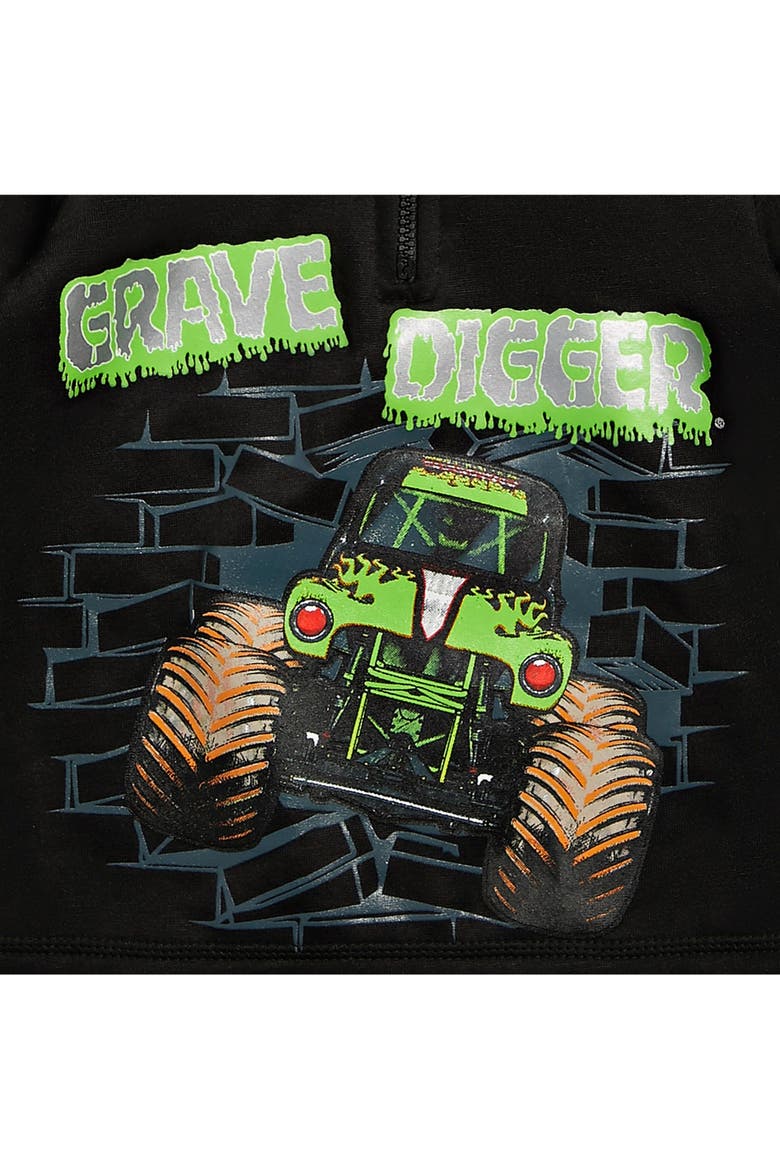 Grave Digger Fleece Hooded Sweatshirt, Alternate, color, Grave Digger Green