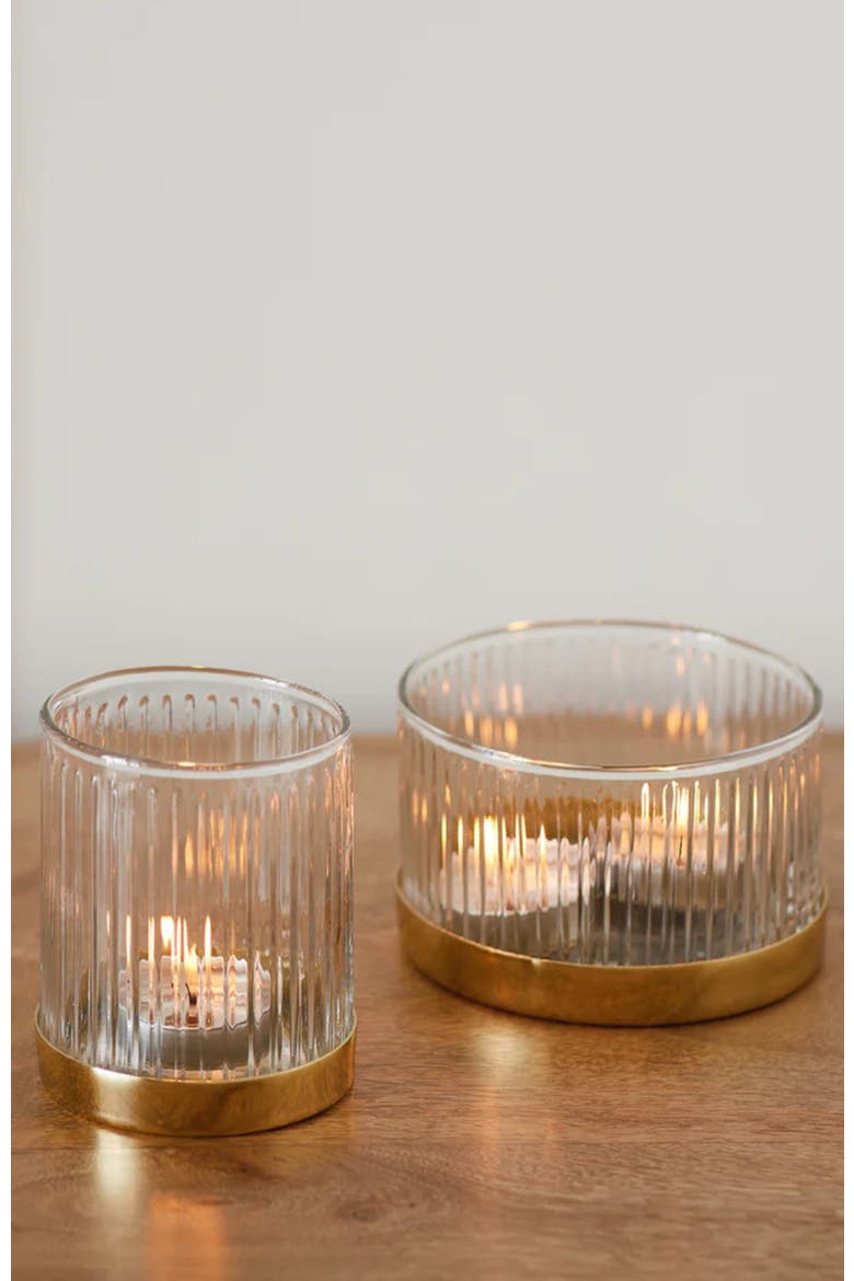 Fluted Glass Votive Set, Alternate, color, Clear
