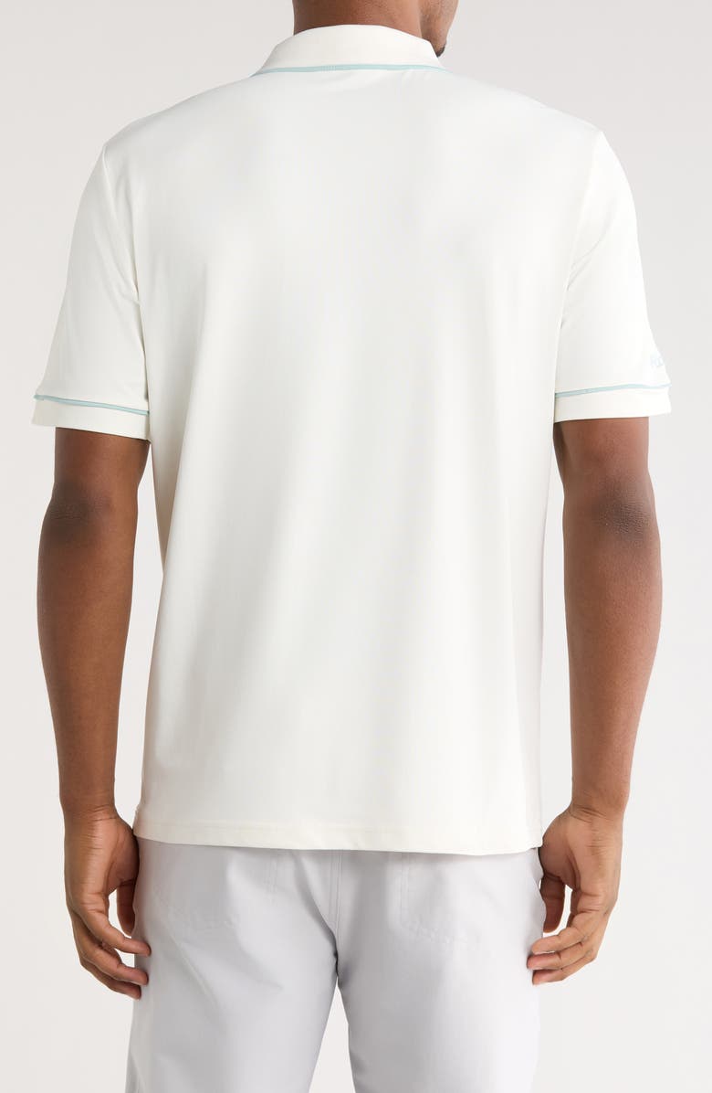 Malbon Golf Dove Piqué Performance Golf Polo, Alternate, color, White