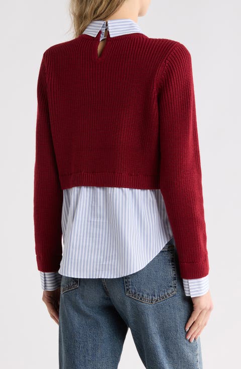 Amadea Wool Blend Prestyled Pullover Sweater