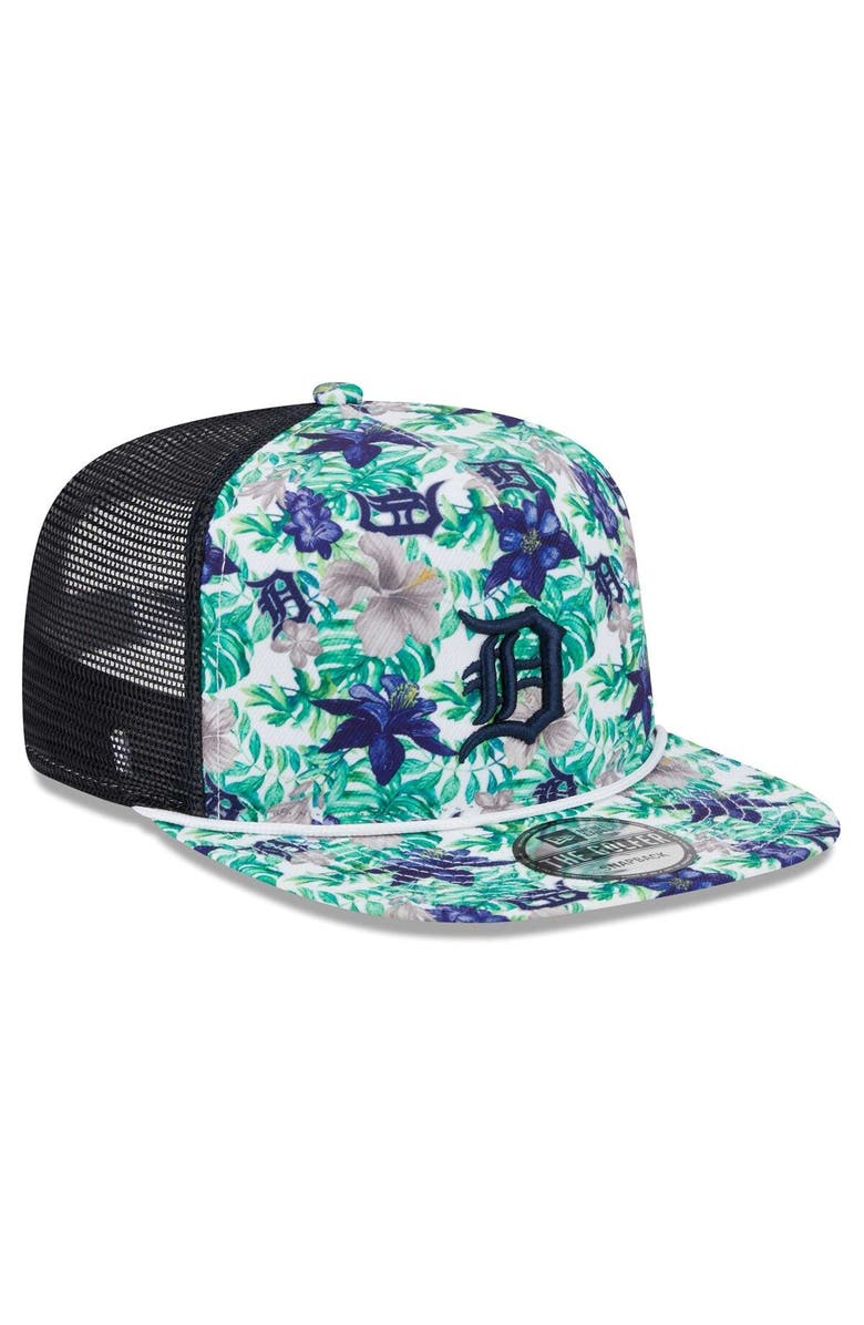 New Era Men's New Era Detroit Tigers Tropic Floral Golfer Lightly Structured Snapback Hat, Alternate, color, 