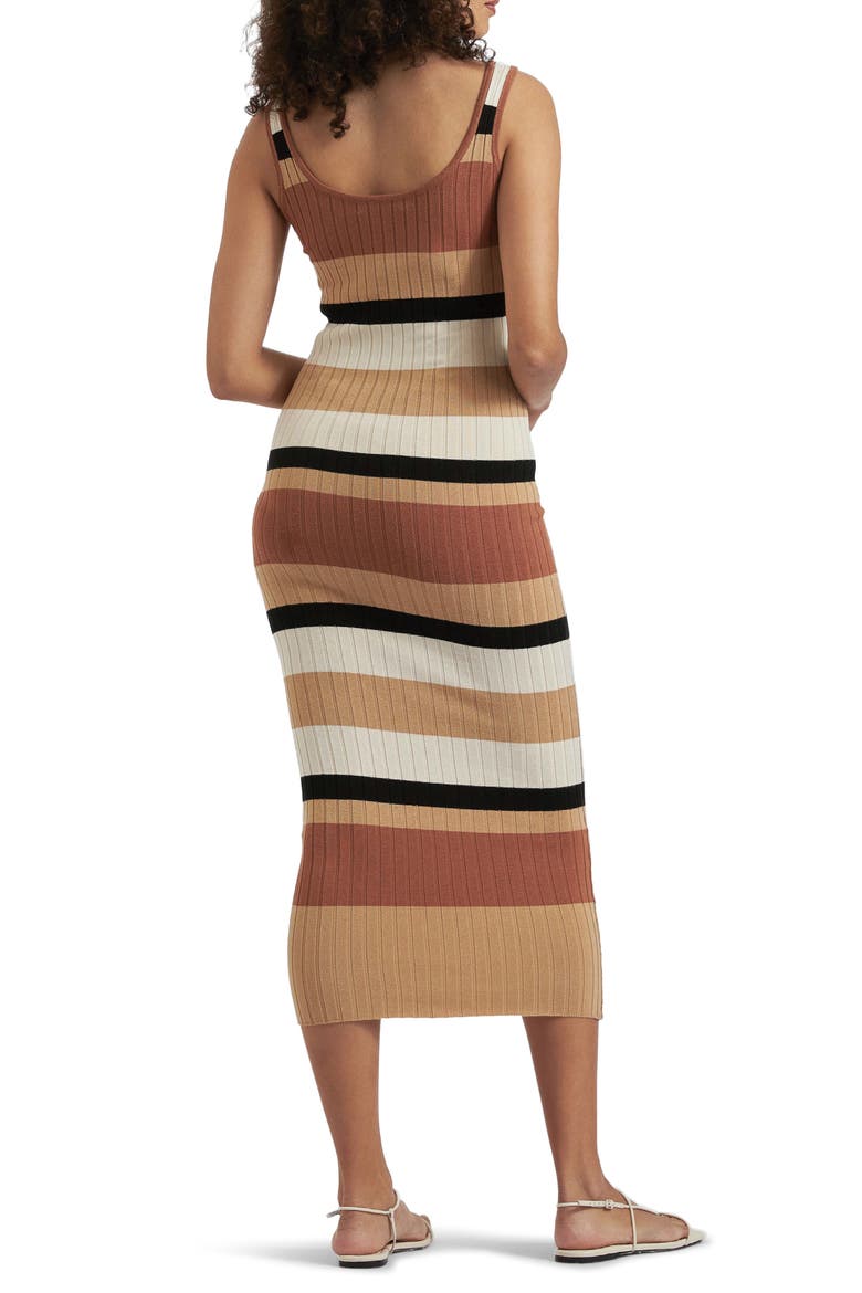 Sarah Stripe Knit Dress, Alternate, color, AMBER