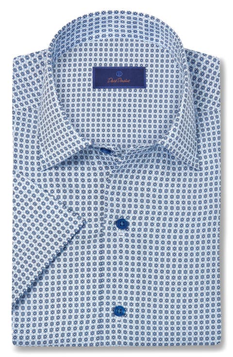 Floral Print Lyocell Short Sleeve Shirt