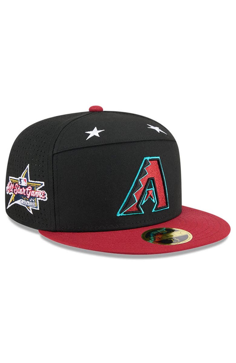 New Era Men's New Era Black/Red  Arizona Diamondbacks 2025 MLB All-Star Game Side Patch 59FIFTY Fitted Hat, Main, color, 