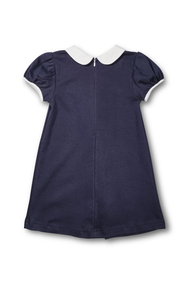 Florence Eiseman Knit Dress With Stripe Ribbon Bows, Alternate, color, Navy