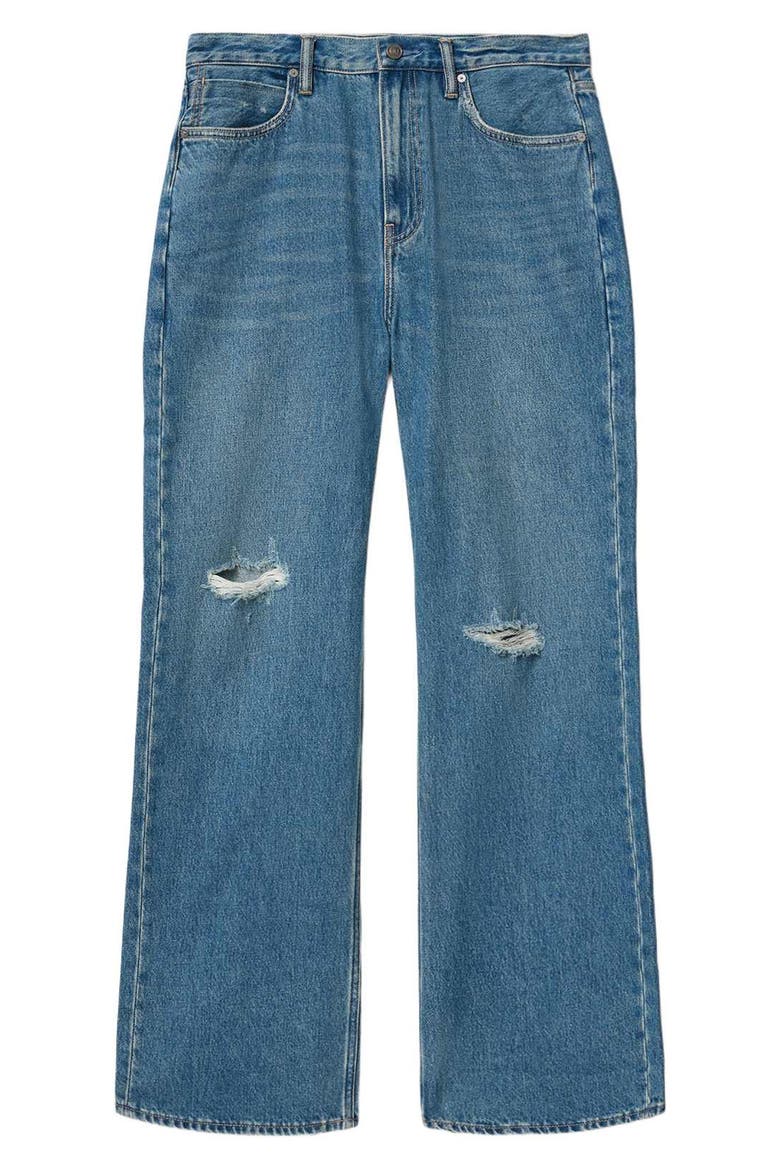 Lenny Loose Fit Ripped Straight Leg Jeans, Alternate, color, DESTROY MID INDIGO