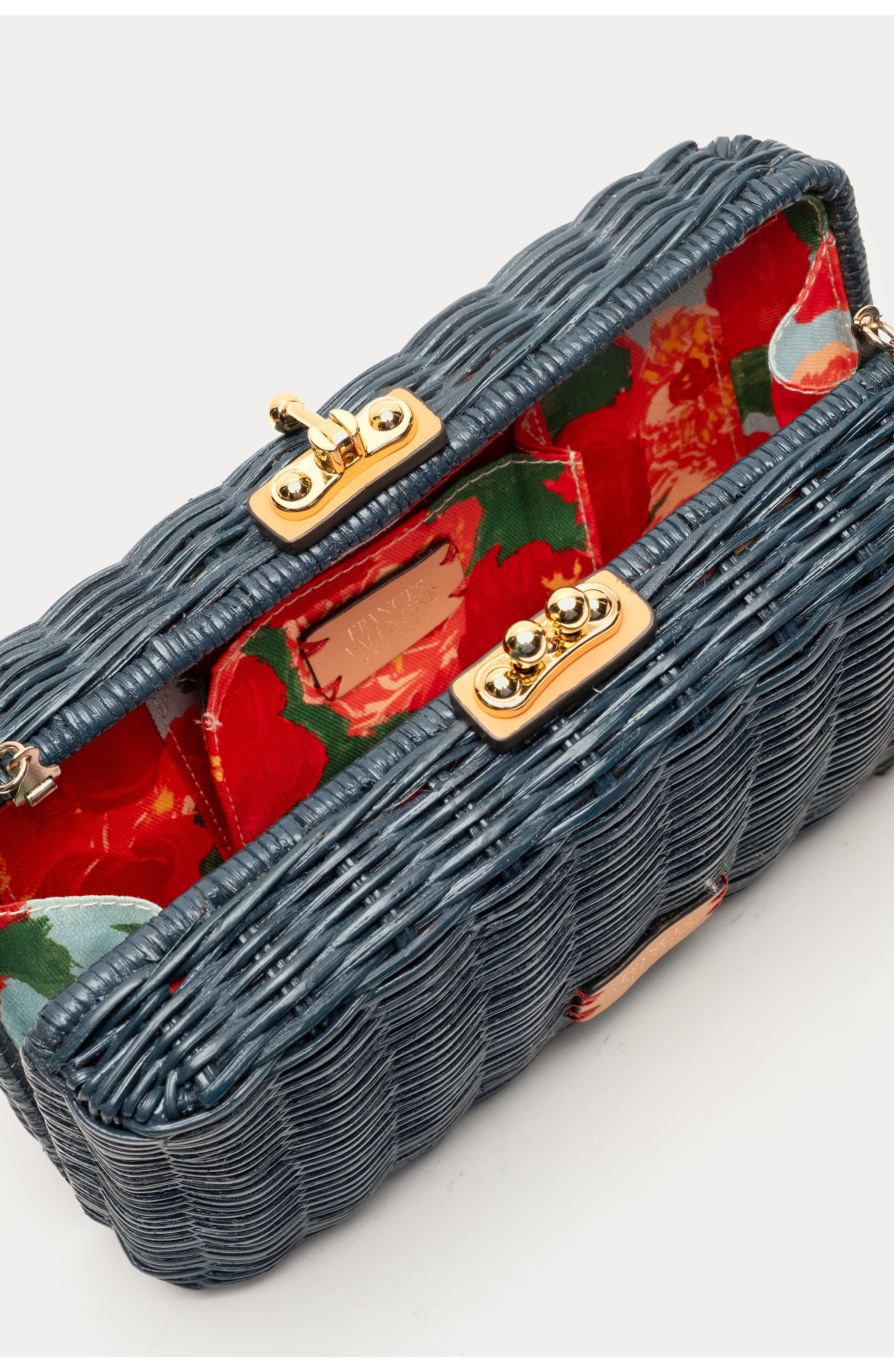 Pepper Wicker Clutch, Alternate, color, NAVY
