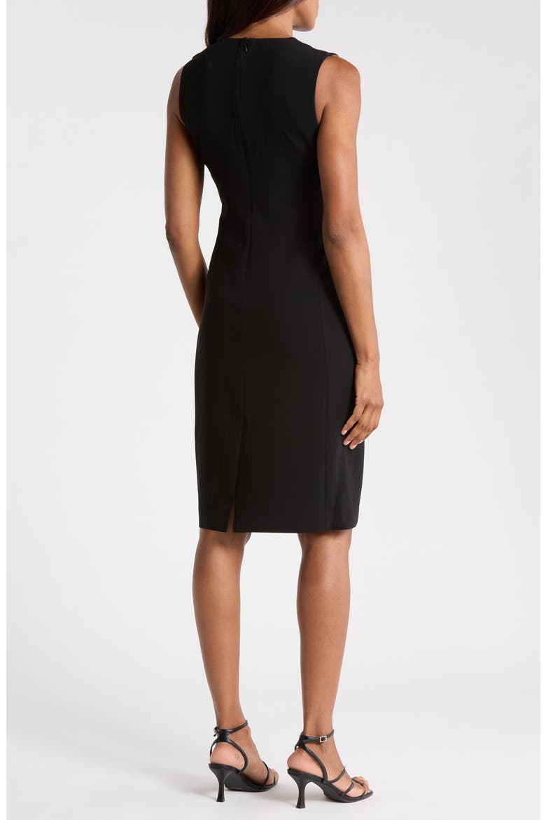 Eano Sleeveless Crepe Shift Dress, Alternate, color, BLACK