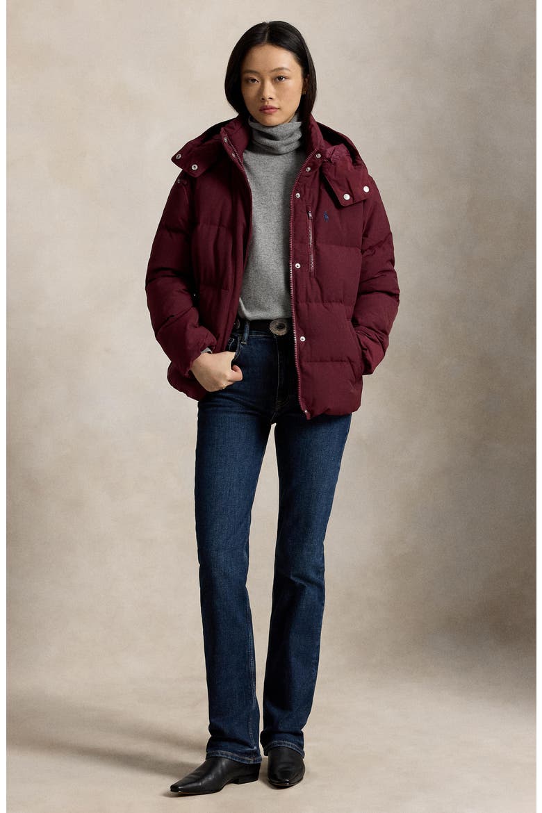 Water Resistant 750 Fill Power Down Puffer Jacket, Alternate, color, CLASSIC WINE