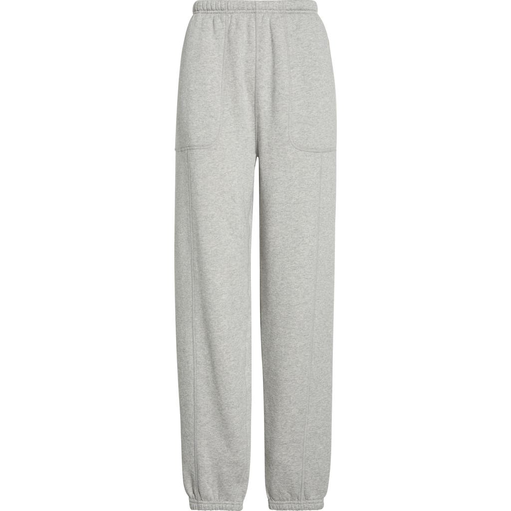 Lunya Silksweats Reversible Seamed Cotton & Silk Blend Sweatpants In Gray