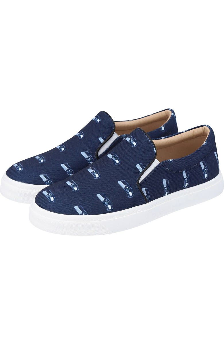 CUCE Women's Cuce College Navy Seattle Seahawks Allover Print Slip-On Shoe, Main, color,