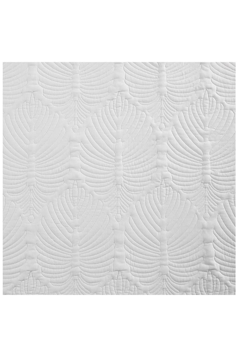 Line Palm Reversible Cotton Quilt Set, Alternate, color, WHITE