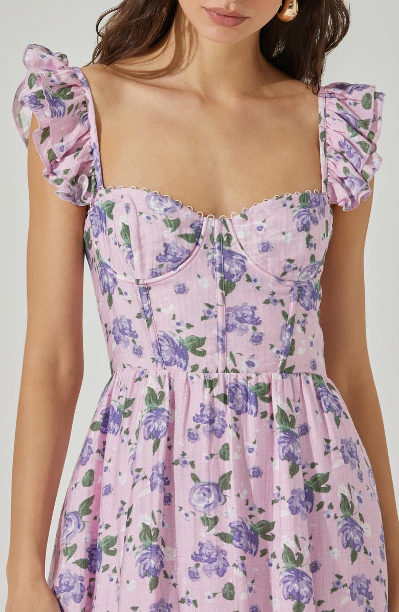 ASTR the Label Wedelia Floral Print A-Line Dress, Alternate, color,