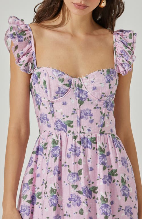 ASTR ASTR THE LABEL WEDELIA FLORAL PRINT A-LINE DRESS