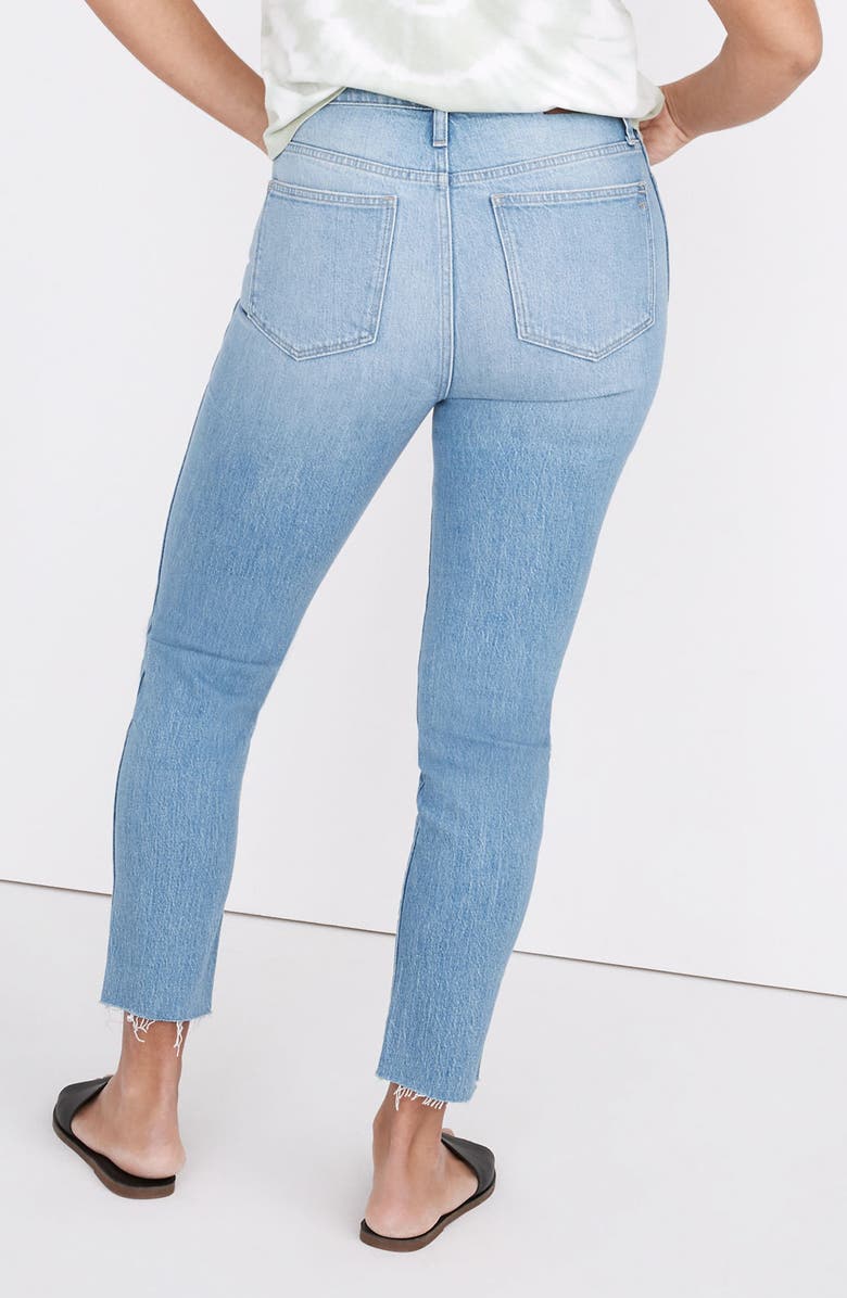 Madewell Raw Hem Stovepipe Jeans, Alternate, color,