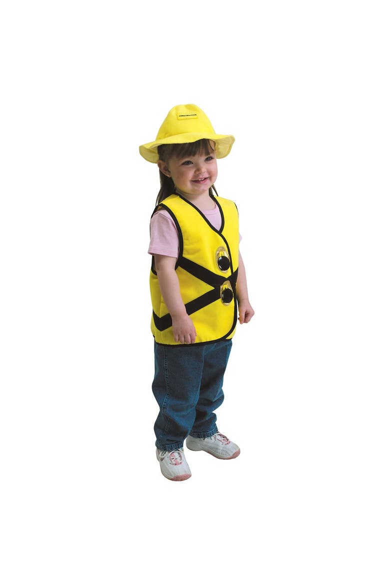 Toddler Construction Worker Vest & Hat, Main, color, Yellow