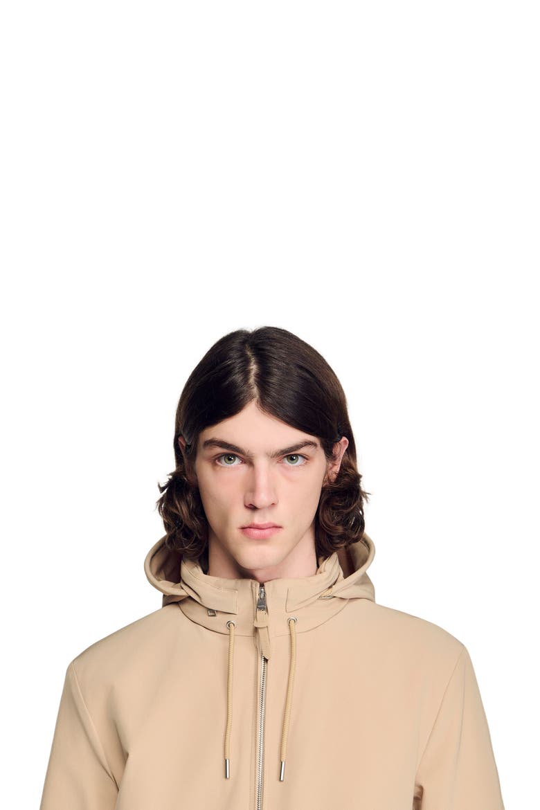 Hooded zip-up jacket, Alternate, color, Sand