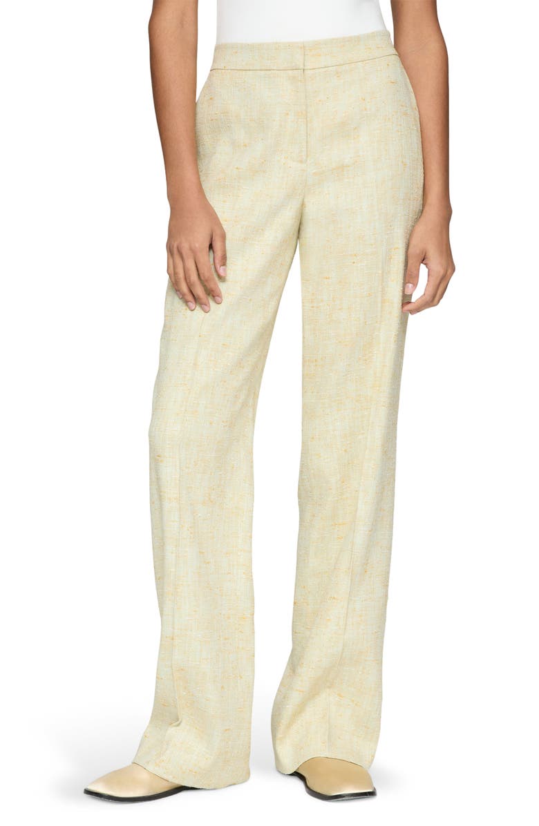 Lafayette 148 New York Gates Pastel Dust Tweed Straight Leg Pants, Main, color, 