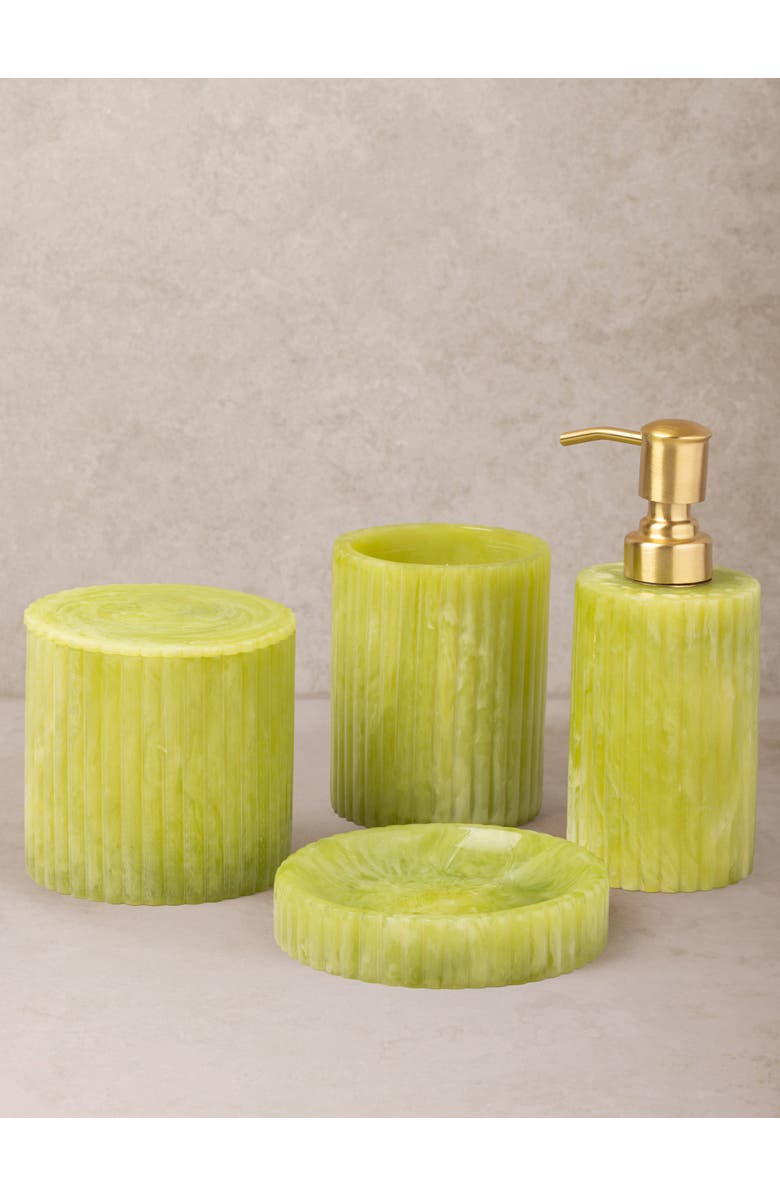 GAURI KOHLI Porto Green Bath Accessories, Set of 4, Main, color, Green
