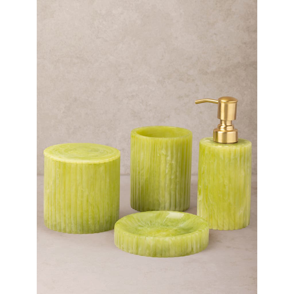 Gauri Kohli Porto Green Bath Accessories, Set Of 4 In Green