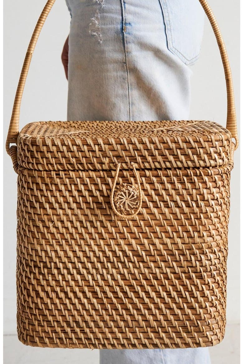 Rattan Picnic Basket, Alternate, color, Rattan