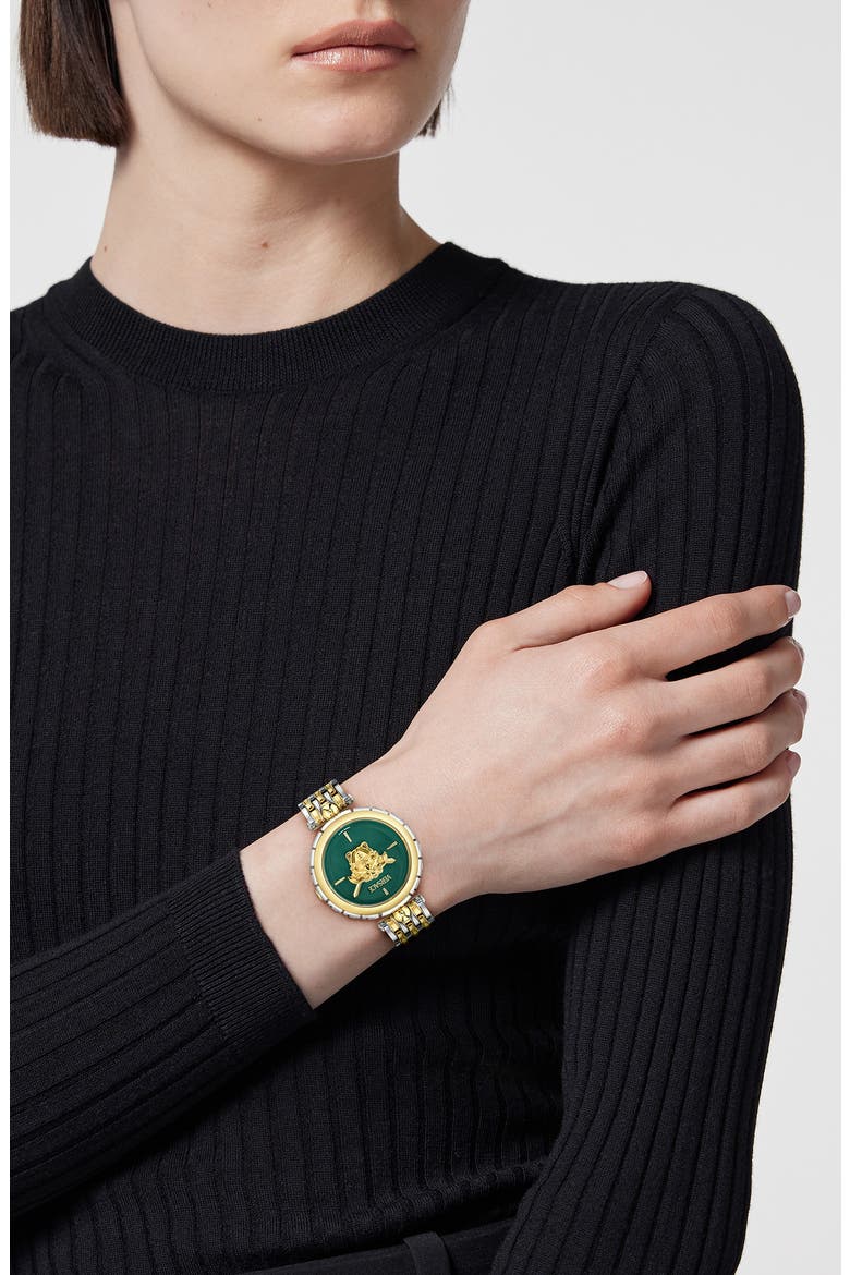 Medusa Heritage Two-Tone Bracelet Watch, 38mm, Alternate, color, TWO TONE