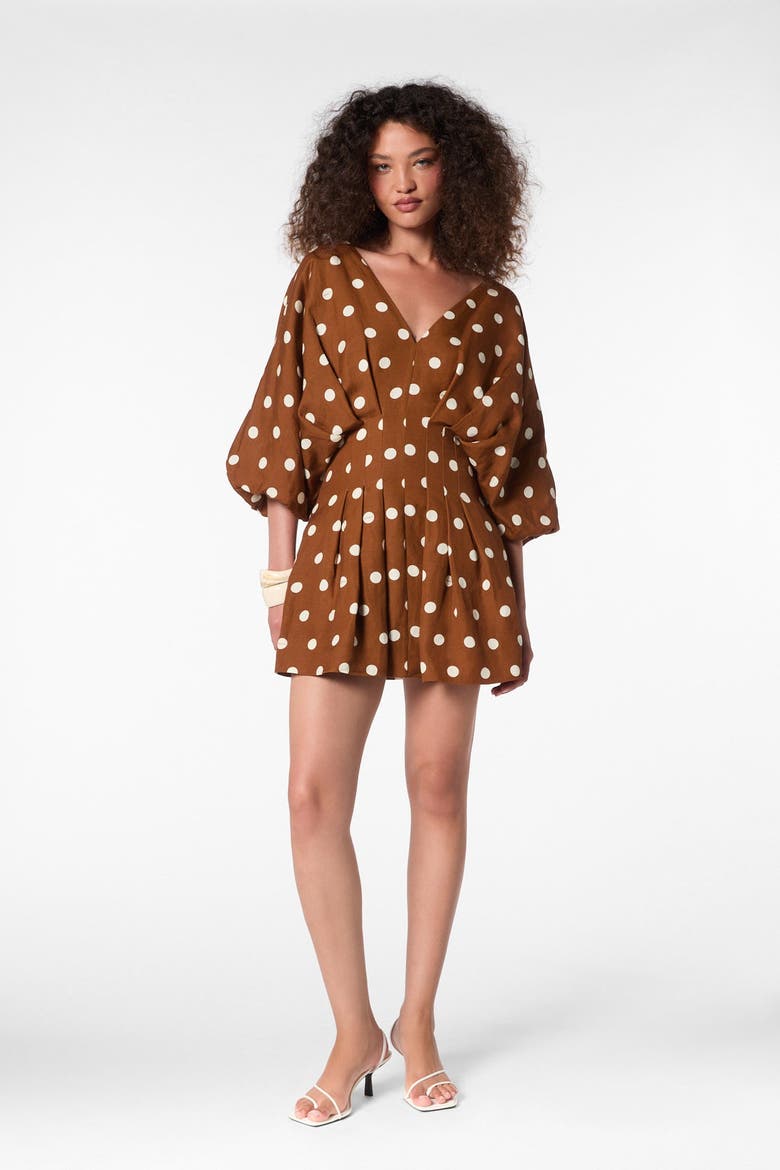 NICOLINE DRESS, Alternate, color, Spice Ivory Polka Dot
